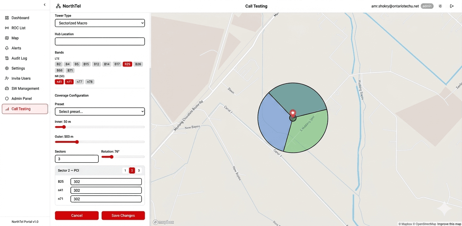 Portal call test result
